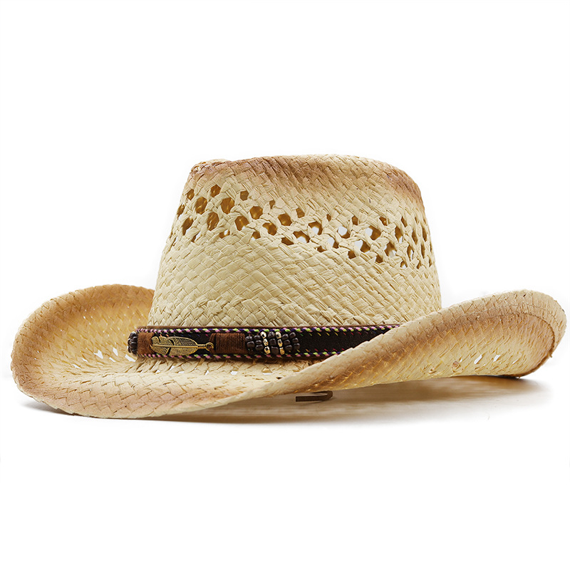Bucket Hat Straw - Panama Zachte Handgemaakte Cowboy Strohoed Zomer